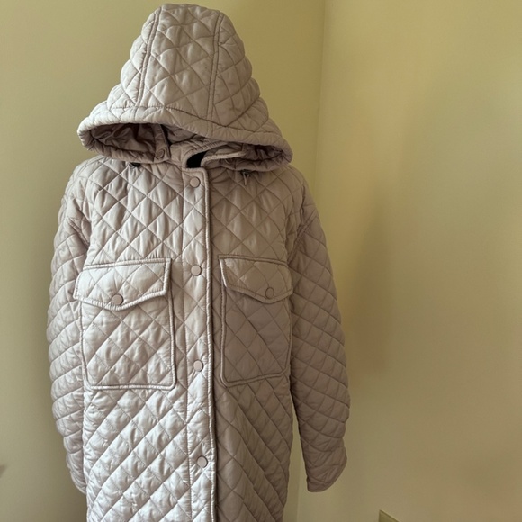 **LUCKY BRAND* Lt. Pink Quilted Long Sleeve Hooded Jacket w/ Pockets Size Large - Picture 1 of 11
